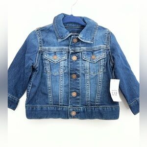 NWT Baby Gap Denim Jacket 6-12mo Blue Classic Trucker Jean Jacket Unisex Snaps